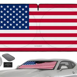 Windshield Sun Shade Original American Flag USA Patriotic De