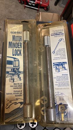 Dead-Bolt outboard Motor Minder Lock for Outboard Motors
