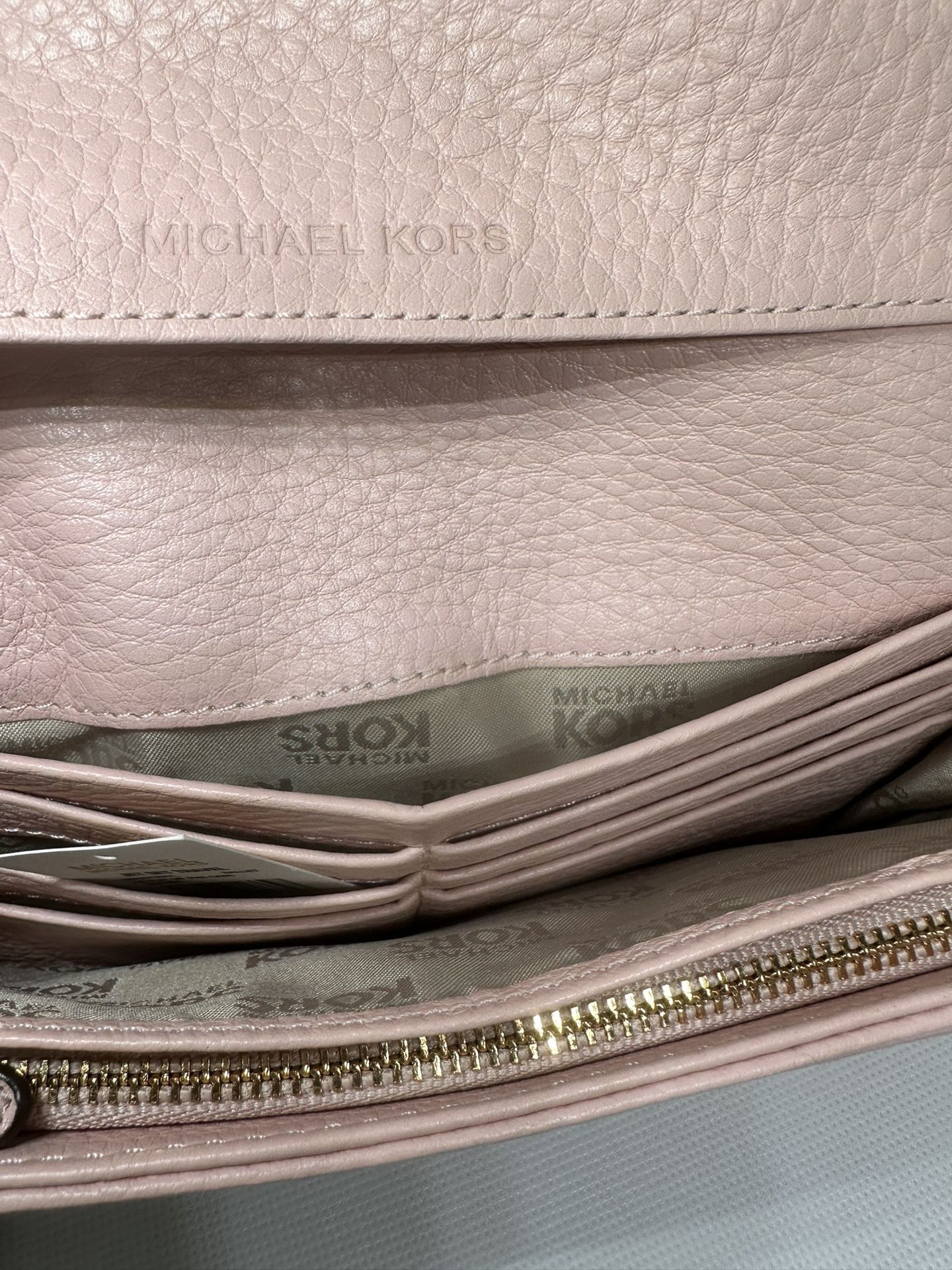 Michael Kors Leather Wallet Jet Set Travel Ballet (Pink)