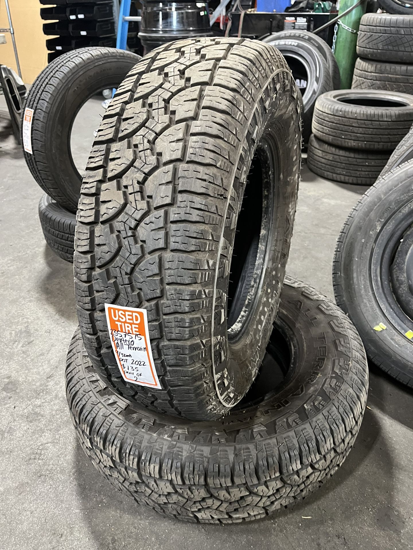 235/75/15 Tires All Season Dextero All Terrain Pair of 2