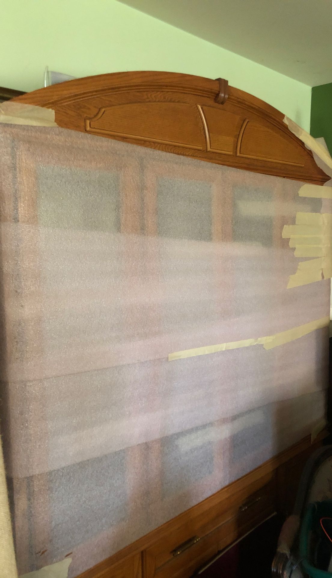 Large China cabinet dining table and chairs oak wood