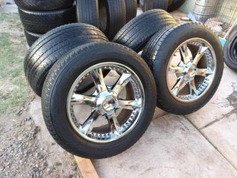 GIOVANNA RIMS 275/55R20...6 LUGS FIT CHEVY SILVERADO YUKON TAHOE SUBURBAN NISSAN TITAN DENALLI NISSAN ARMADA