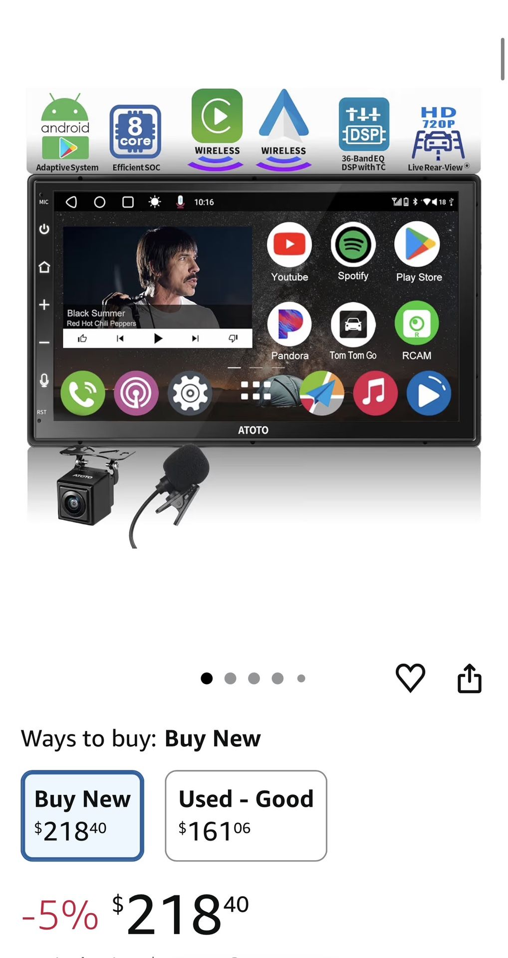 ATOTO A6 PF Performance 7 Inch Car Stereo Touchscreen Multimedia