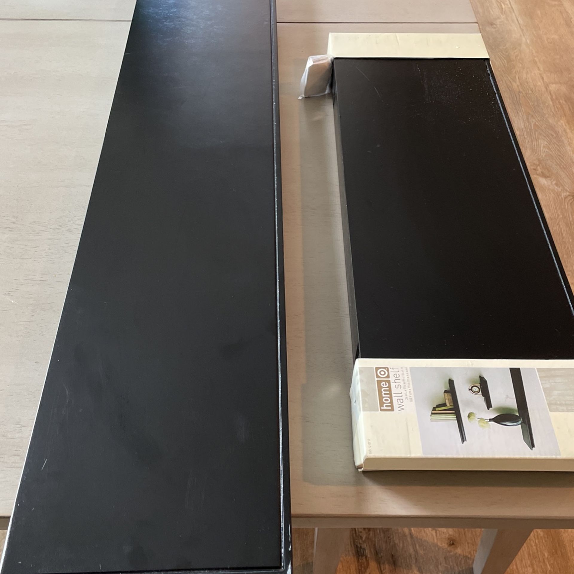 Two Black Wall Shelves