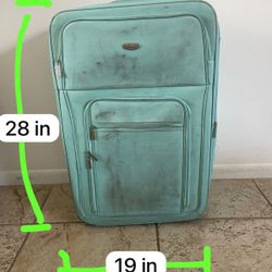 Maleta / Valija 28 in x 19 in (verde agua) 