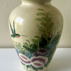 Floral ceramic vase