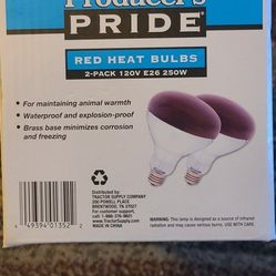 120V /250W Red Heat Bulbs