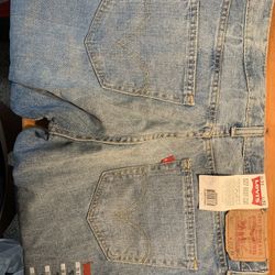Vintage Blue Denim Low Rise Five-Pockets Distressed Light Wash Levi 527 Boot Cut W33 L32 Men’s Pants