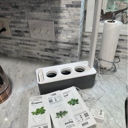 Click & Grow Indoor Herb Garden Kit w/ Thyme Oregano & Basil $140 value