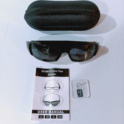 New HD 1080P Polarized Spy Camera Glasses Video Recorder + 64GB SD Card