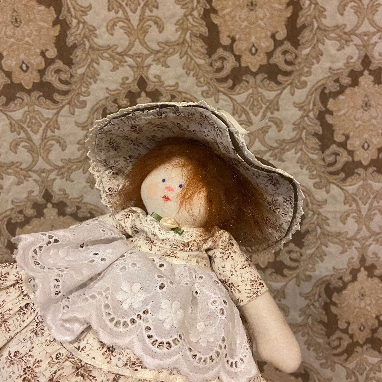 Old fashion vintage antique handmade baby doll