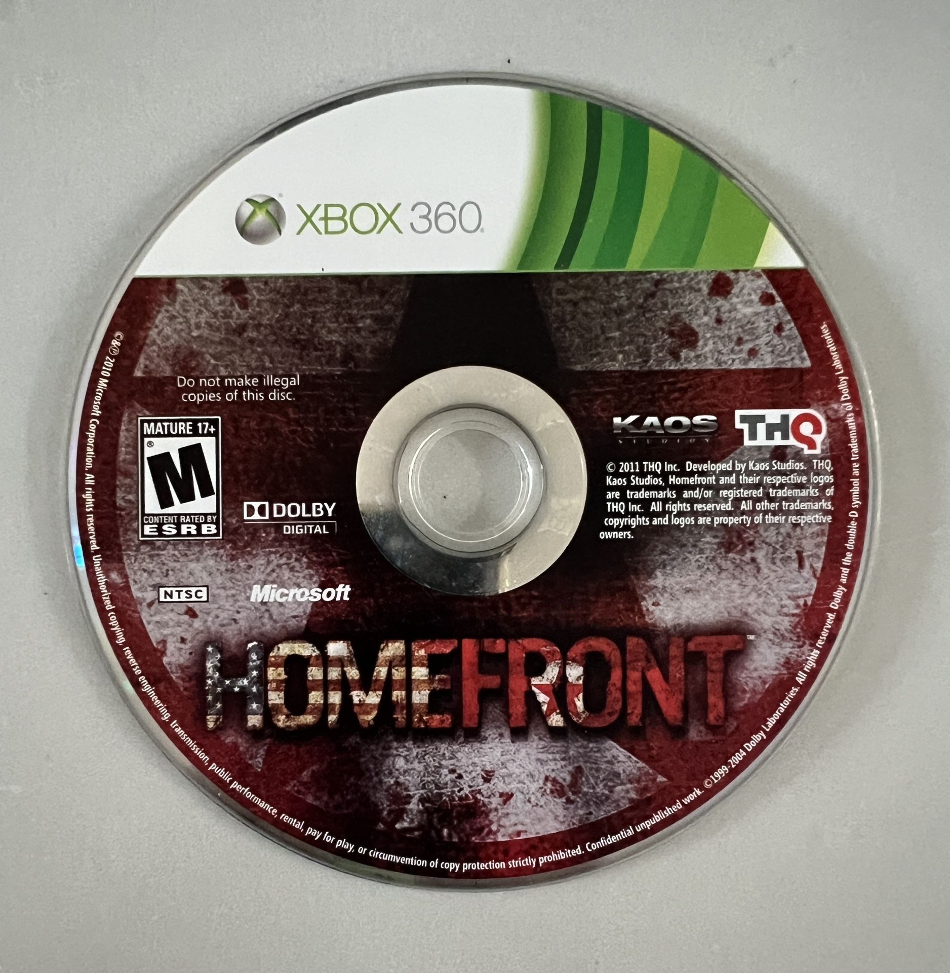 Homefront (Microsoft Xbox 360) - DISC ONLY