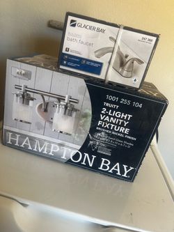 2 light Vanity and faucet