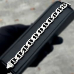 Jewelry .925 Sterling Silver mariner bracelet 9.50” 13.50mm 56.20g