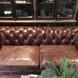 Leather Distressed Sofa