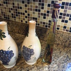 Oil Dispensers And Deco .  Never Used . 