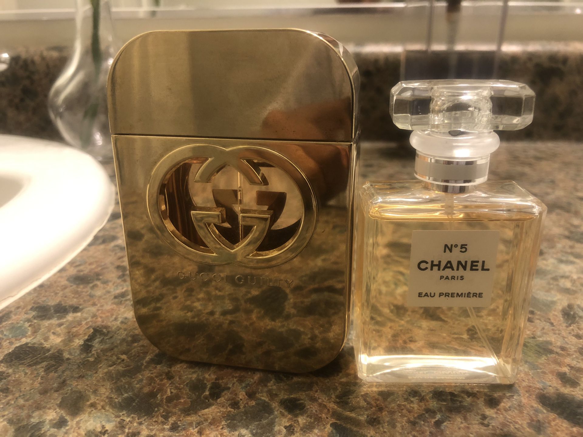 Chanel perfume and Gucci Guilty