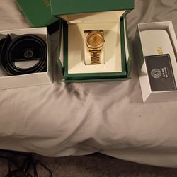 Belt, Glasses, Watch Combo