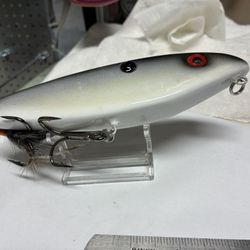 Handmade Wooden Floating Surface Walking Style Fishing Lure, Shad Color Pattern 8”inch.