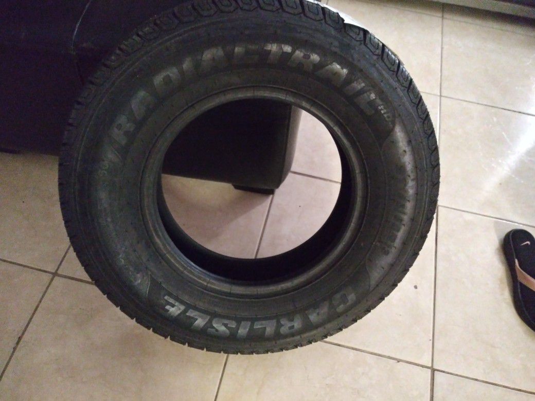 Utility trailer or pop up trailer tires brand new(2)