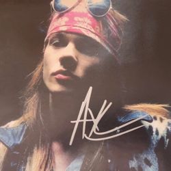 Signed Axl Rose Photograph