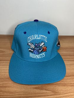 Vintage Starter Charlotte Hornets stretch fit Hat fits Sz 7 - 7 3/4 for