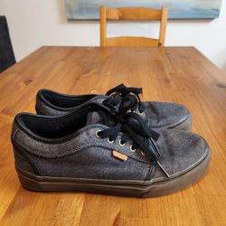LIKE NEW Men's Van's Chukka Low Ultracush Pro Black Denim Skater Shoes - Size 9 (SE San Diego)