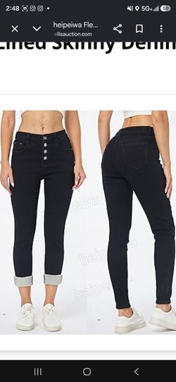 Fleece jeans pants