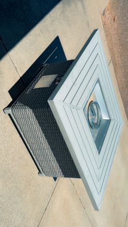 Square Aluminum Propane Fire Pit Table