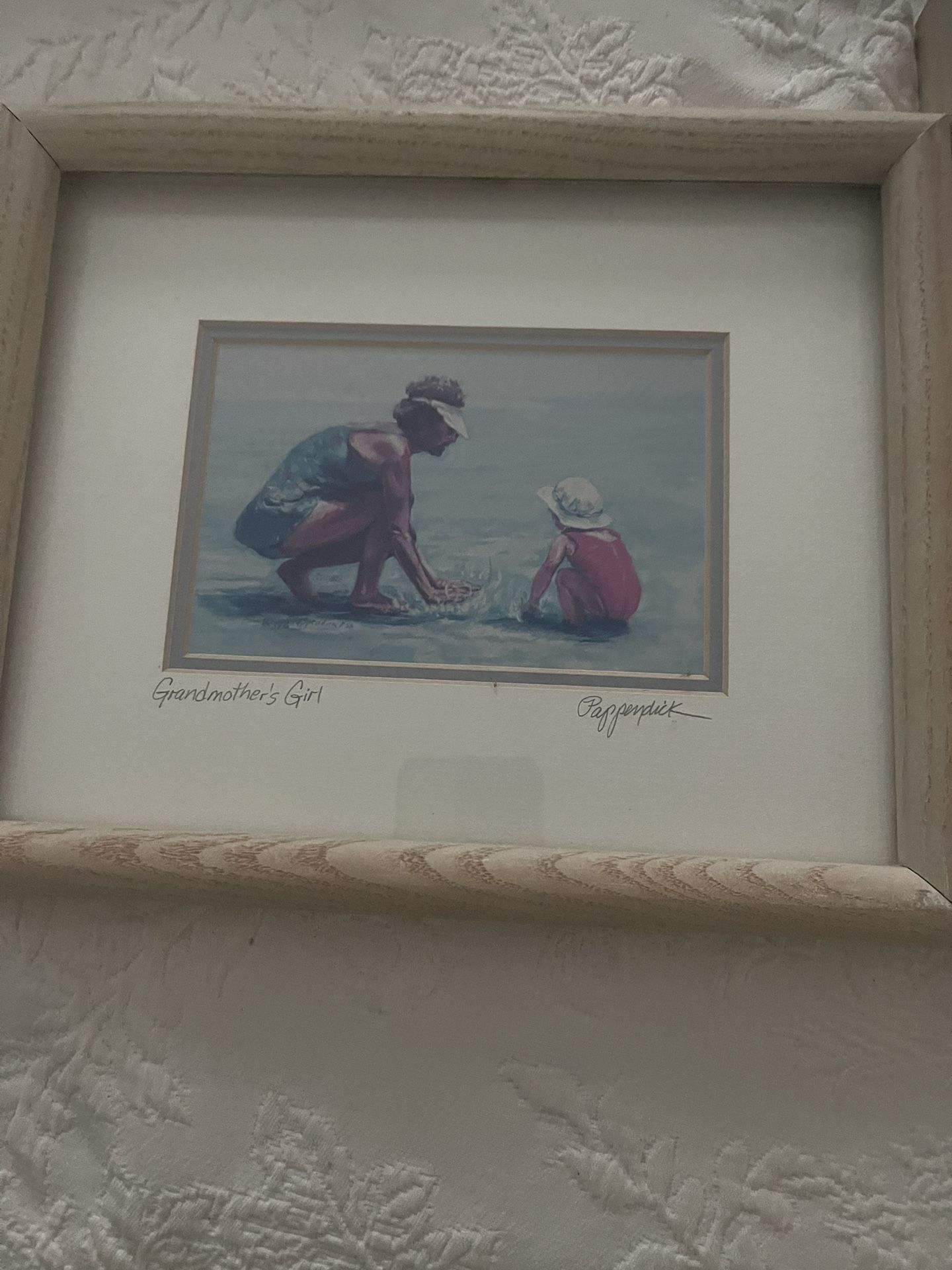 Grandmother’s Girl And Grandad’s Girl Pencil Signed Prints By Listed Artist Barbara Pappendick 