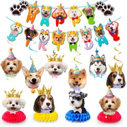 25pcs Dog Hanging Swirls Decorations Banner (New, Unopened)