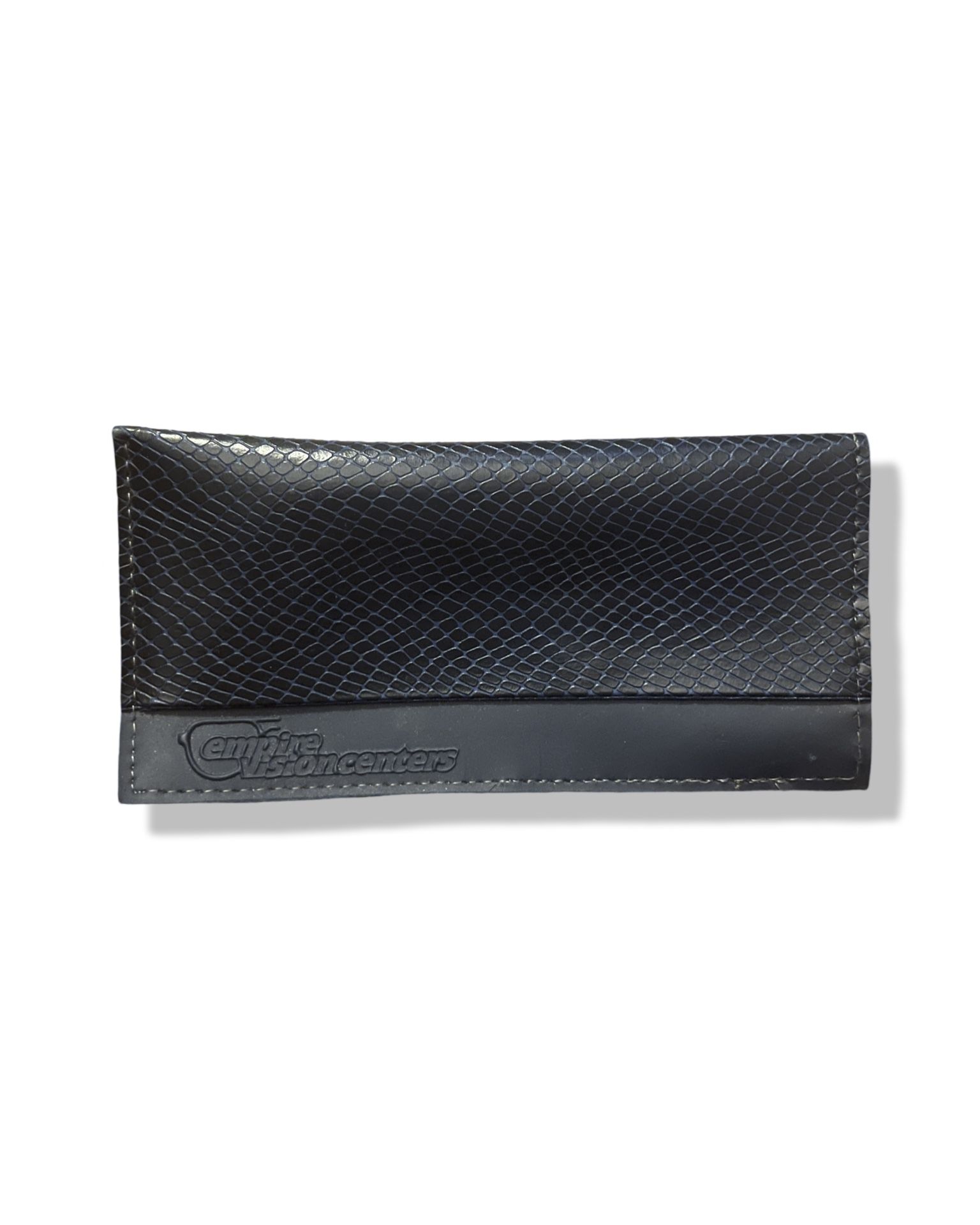 Vintage 90s Empire VisionFaux Blue Snakeskin Glasses Case