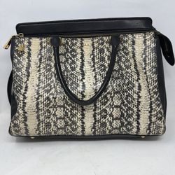 Ralph Lauren Snake-Embossed Large Satchel 100% Authentic