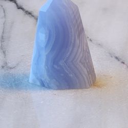 2" Approximately Blue Lace Agate Tower Quartz Crystal