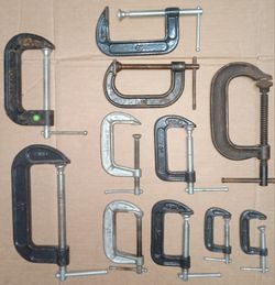 11 Pieces C Clamps , 2" To 6"