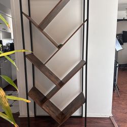 Modern V-Shaped Geometric Bookshelf / Etagere – Fully Assembled (Excellent Condition)
