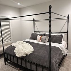 King Bed Frame, Mattress & Box Spring