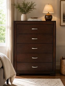 Solid Wood 5-Drawer Dresser