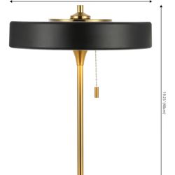 2 New In Box Black And Gold Table Lamps 19” Retail 180$