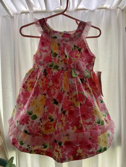 18 month pink floral dress. *Brand new*