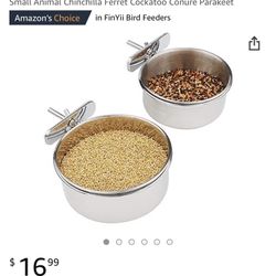 Cockatiel Food/Water Bowls