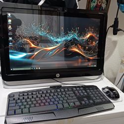 Hp Pavilion 21 All in one desktop Computer.  Touchscreen.  Windows 10. Good Working  Condition.  1 Tb Hard Drive.  wifi.  Webcam.   AMD A 4-5000 Apu w