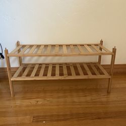 Bamboo Two-tiered Shoe Rack