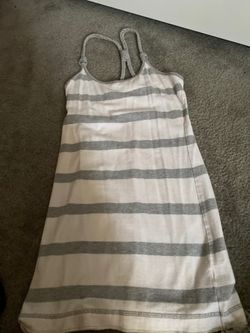 Long striped tank with braided straps SIZE M