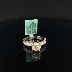 925 Silver With 3.9 CT VVS moissanite Diamond Ring 
