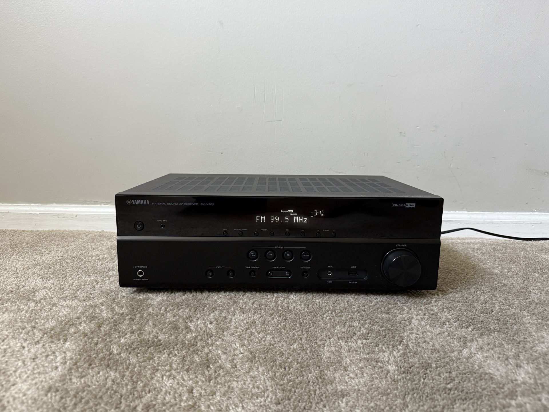 Yamaha RX-V383 5.1 HDMI 4K Ultra HD Bluetooth Home Theater Surround Receiver