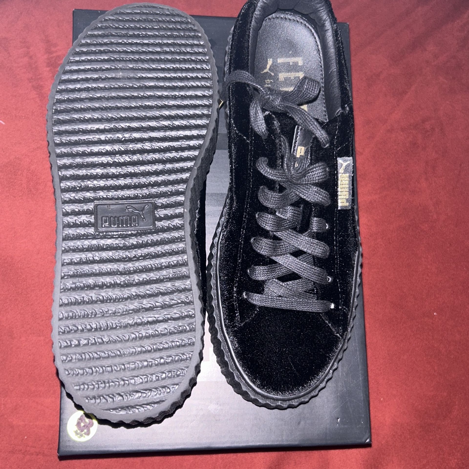 Puma Rihanna Fenty Sneakers - Black Velvet (Box & Dust Bag Included)