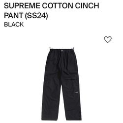 Supreme Cotton Cinch Pants - Black - Medium 