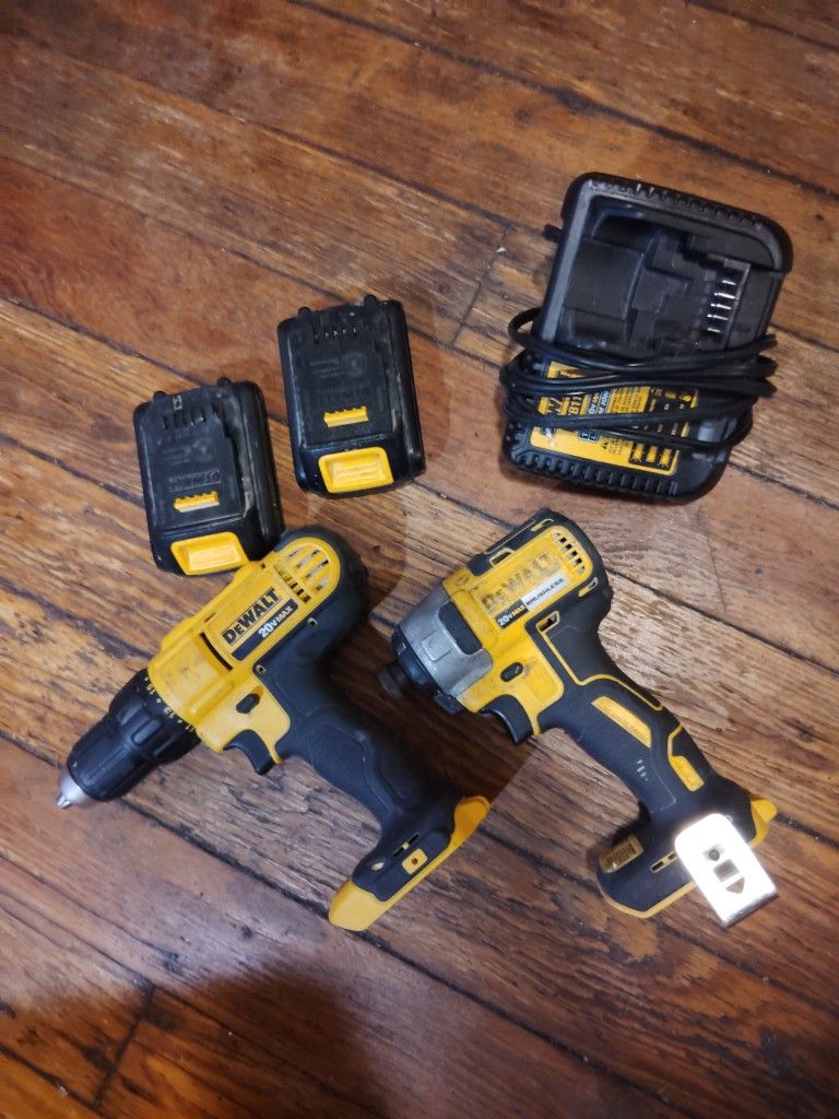Tools, DeWalt Impact Gun, DeWalt Drill,2 Batterys, 1 Charger..