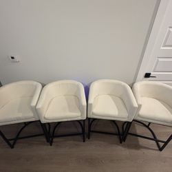 4 Beige/ivory Barstools - Kitchen Island 